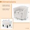 Modern Swivel Chair with Curved Backrest Ottoman and Removable Machine-Washable Cushion